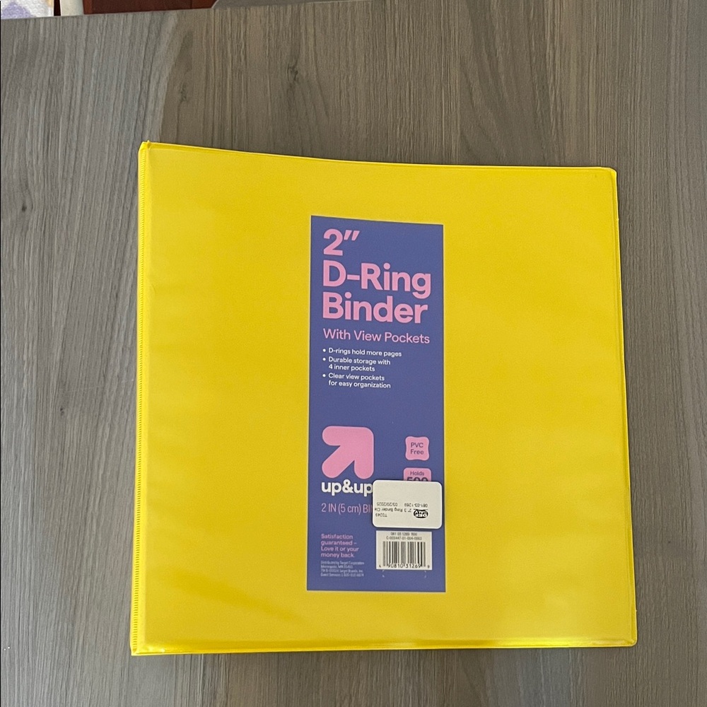 Yellow D-Ring Binder for Home Office new